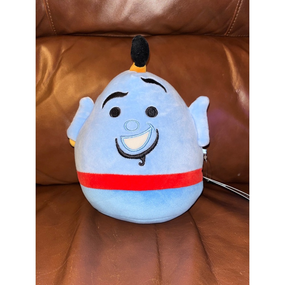 Squishmallows Disney Genie‎ Plush Toy Light Blue Red Belt Black Hair